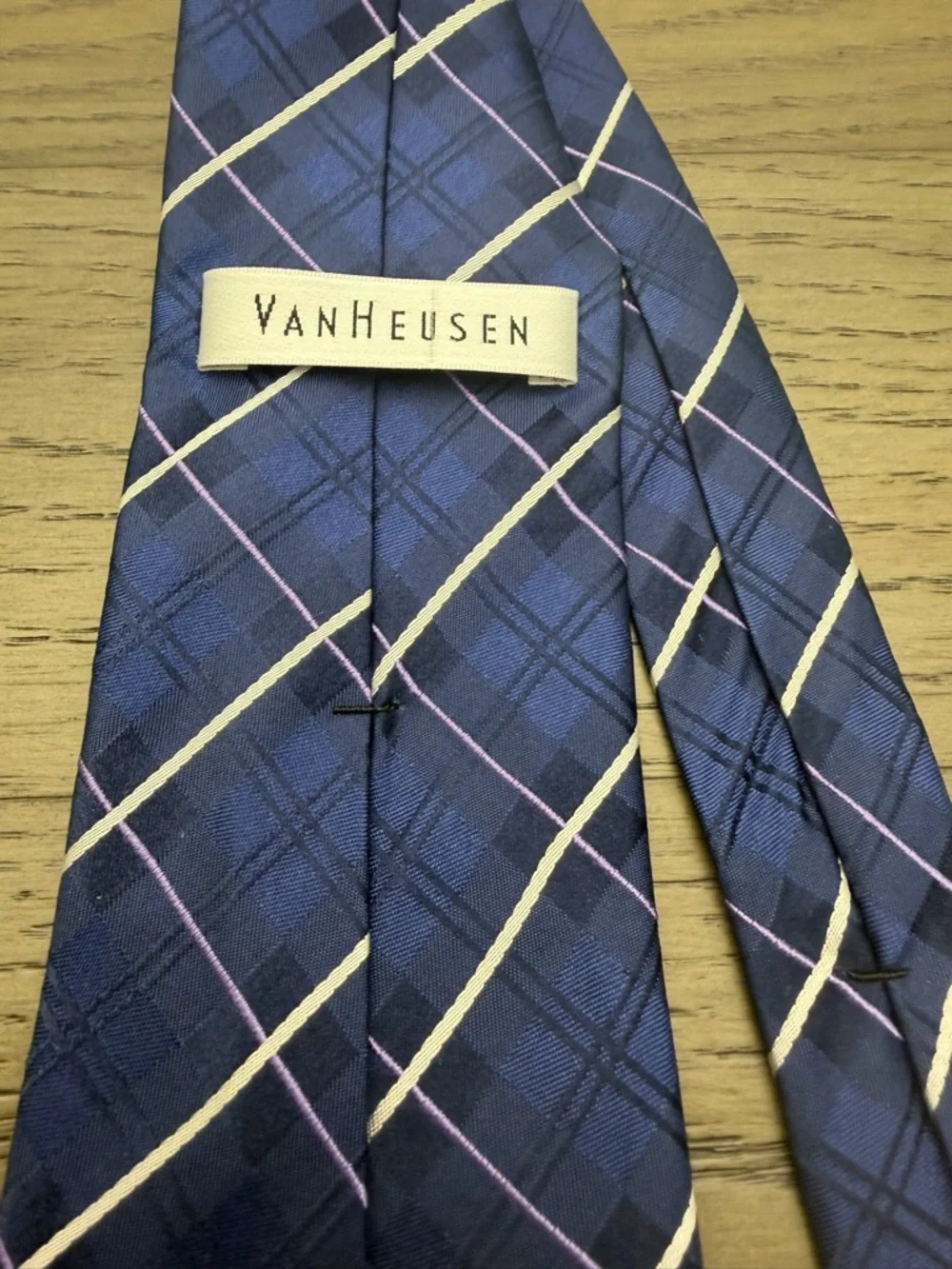Van Heusen Tie Lot 3 Men’s Neck Ties Blue Gray Silk / Silk Blend